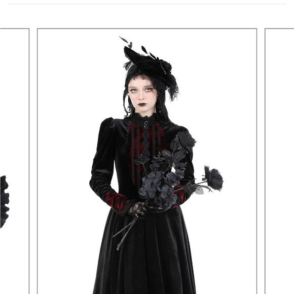 Scarlet Scars Velvet Midi Dress - Picture 5 of 5